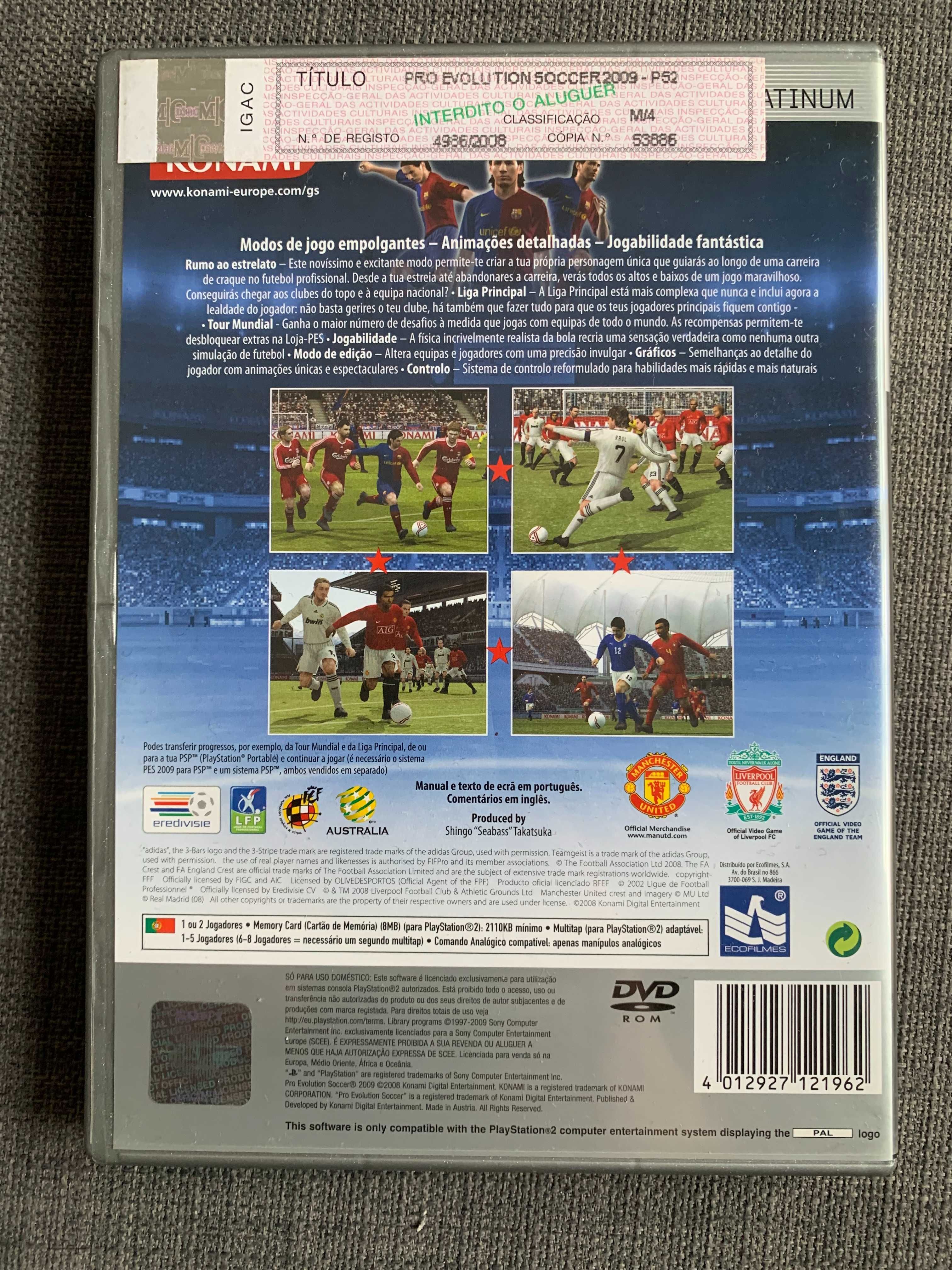 Pes - Pro Evolution Soccer 2009 - PS2