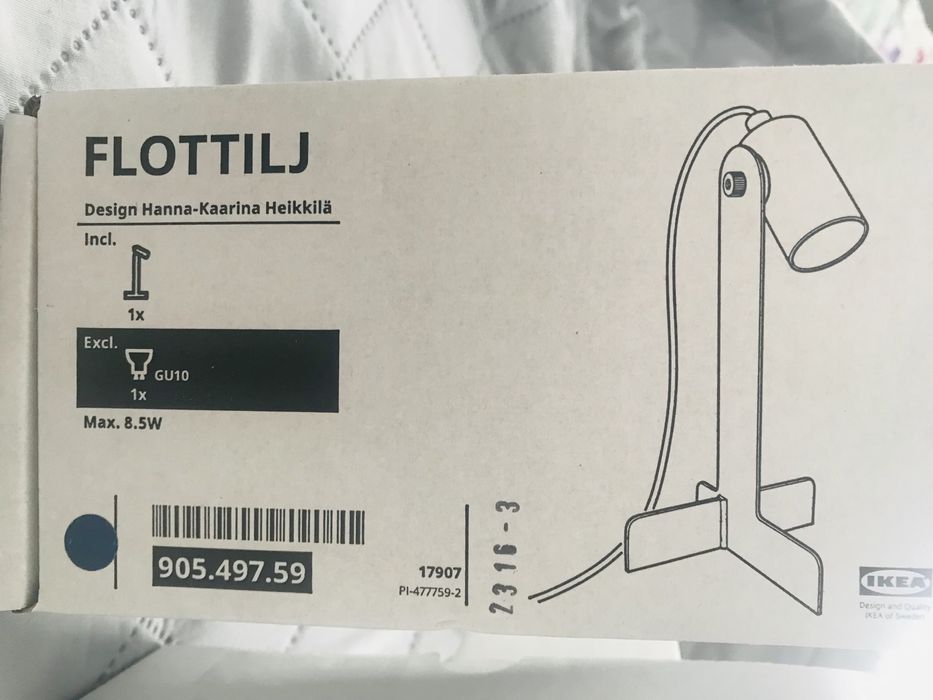 Lampki lampka biurkowa stolowa flottilj