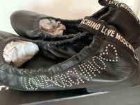 Love Moschino baleriny skórzane /stan idealny