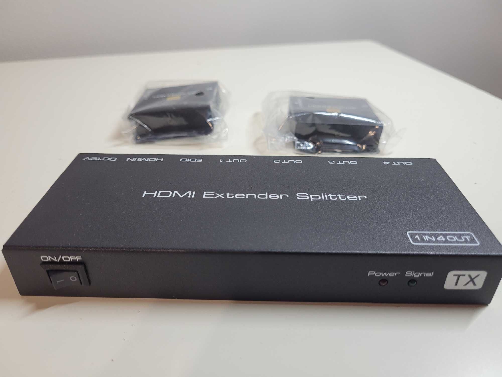 Rozdzielacz HDMI VEDINDUST 1 wejście 2 wyjścia  Ethernet HDMI