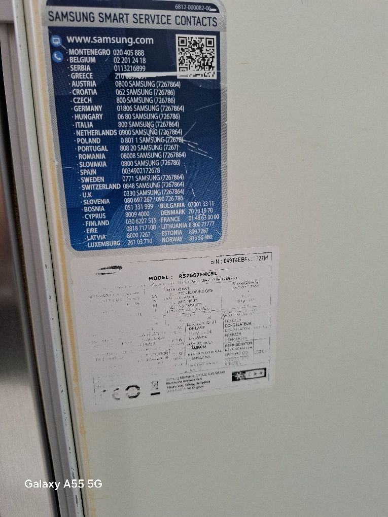 Lodówka z zamrażarką samsung side z kostkarką oraz zimna wodą