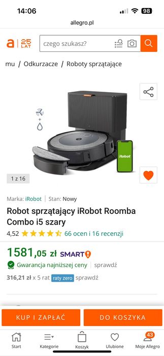 Irobot roomba combo i5