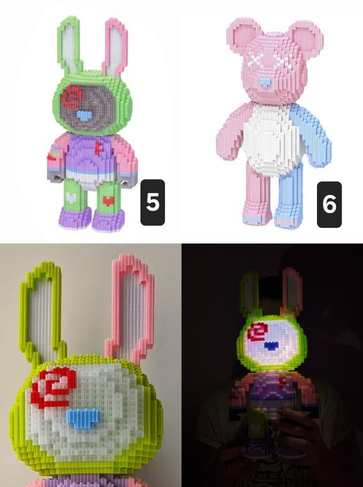 Конструктор,  3Д Ведмідь, 3000 деталі,  Magic block