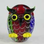 Figura SOWA kolorowa szkło MURANO figurka cm puchacz