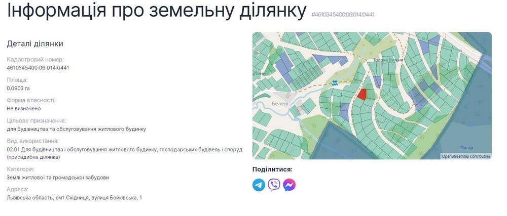 Продається земельна ділянка у Східниці!