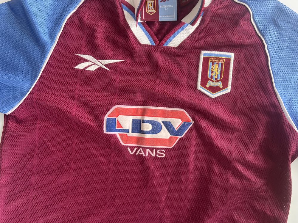 Оригінальна ретро футболка Reebok Aston Villa 1998/1999 року(дитяча)
