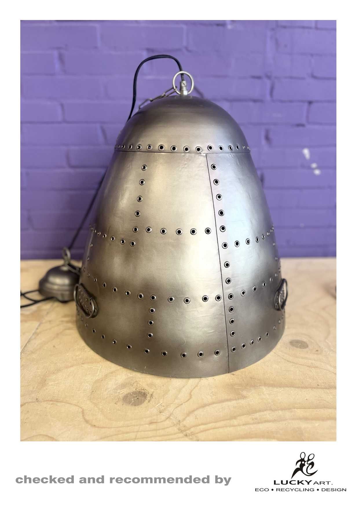 Duża, metalowa lampa wisząca Steampunk