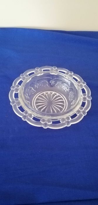 kryształowa mała retro bombonierka miseczka z kryształu cukiernica prl