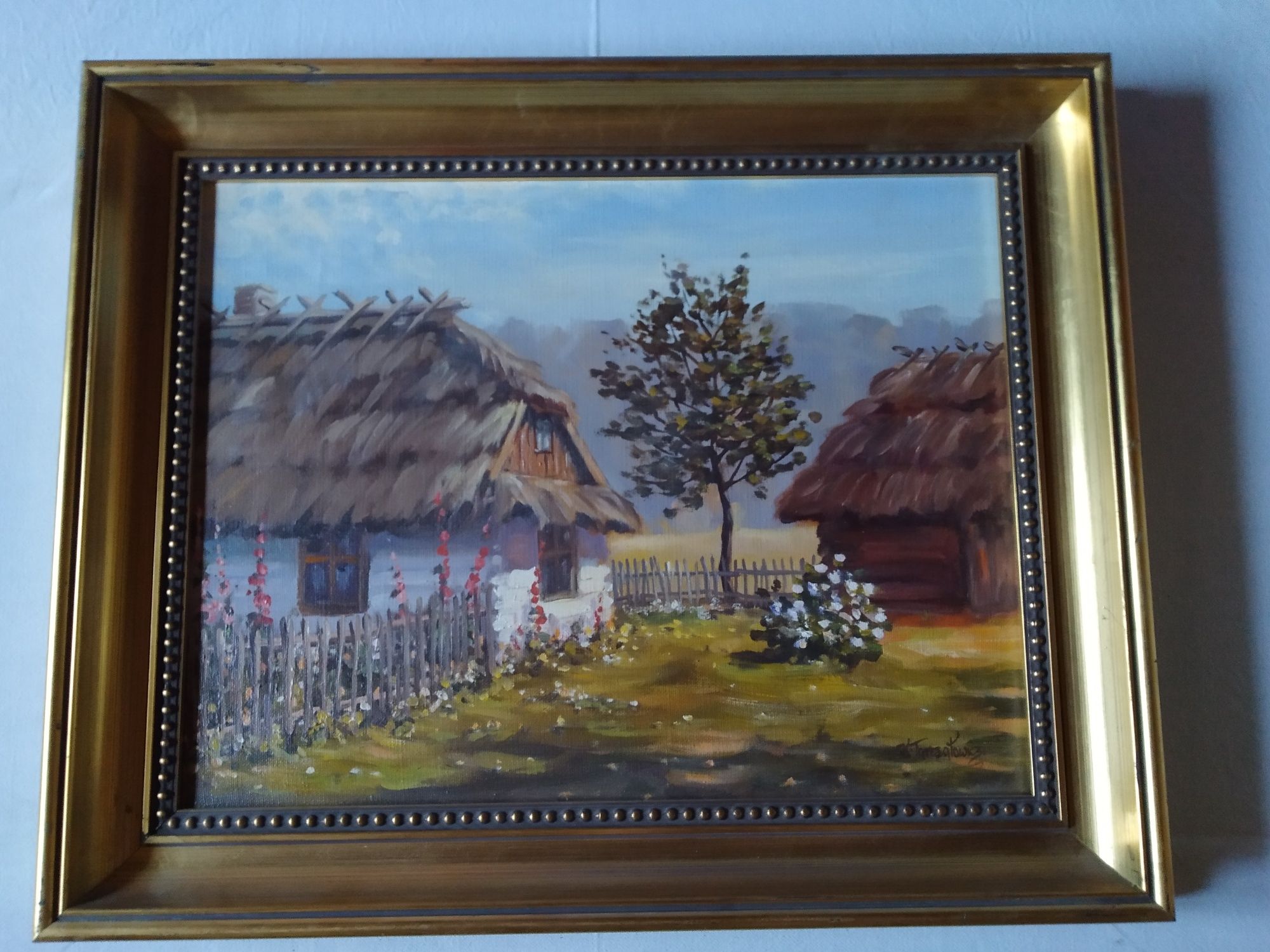 6 ręcznie malowanych obrazów(portret, krajobraz, konie, martwa natura)