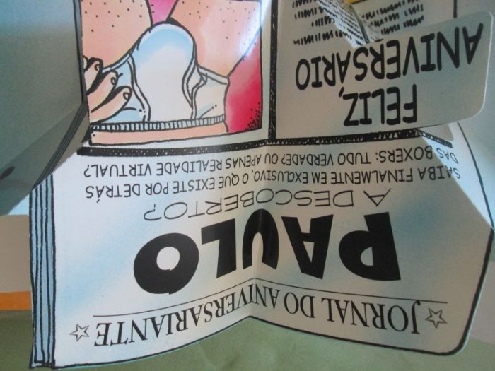 Postal de aniversario e sapatos homem 40