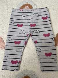 Legginsy szare w motylki