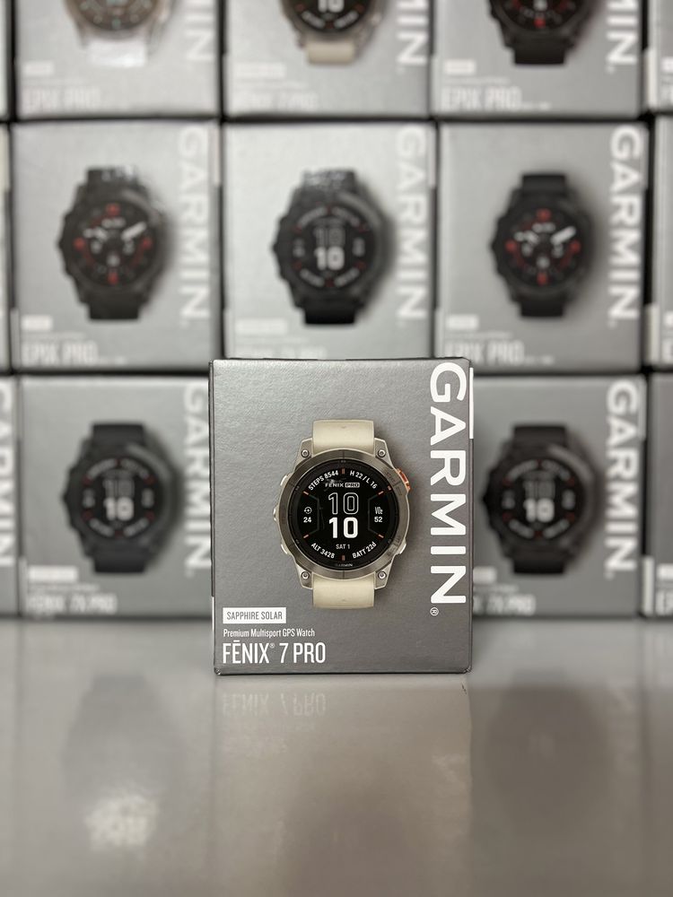 Годинник Garmin Fenix 7 Pro  Sapphire Solar Titan w. Fog Gray/Ember OB