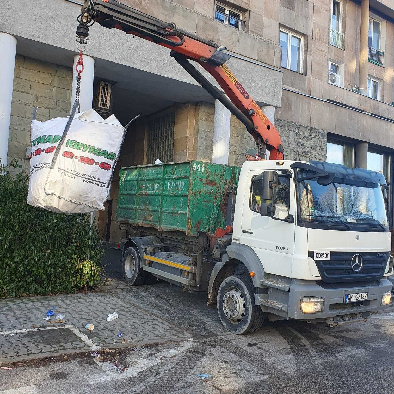 Wywóz Śmieci Gruzu Odpadów Kontenery Worki BIG BAG Warszawa i okolice