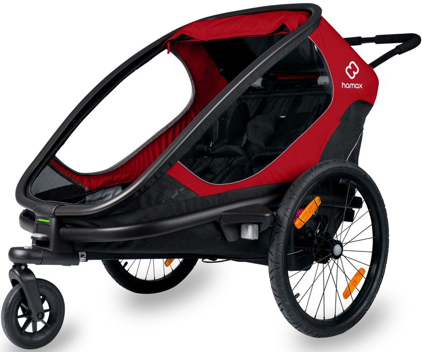 Przyczepka rowerowa dwuosobowa Hamax outback twin czerwona