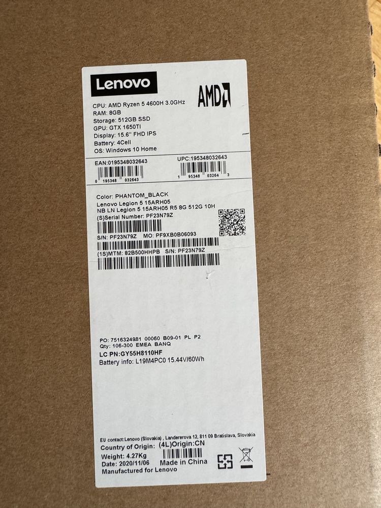 Lenovo Legion 5 – Ryzen 5 / GTX 1650 Ti