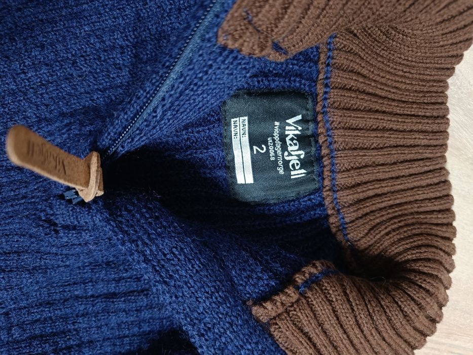 Vikafjell gruby wełniany sweter wool 2 lata