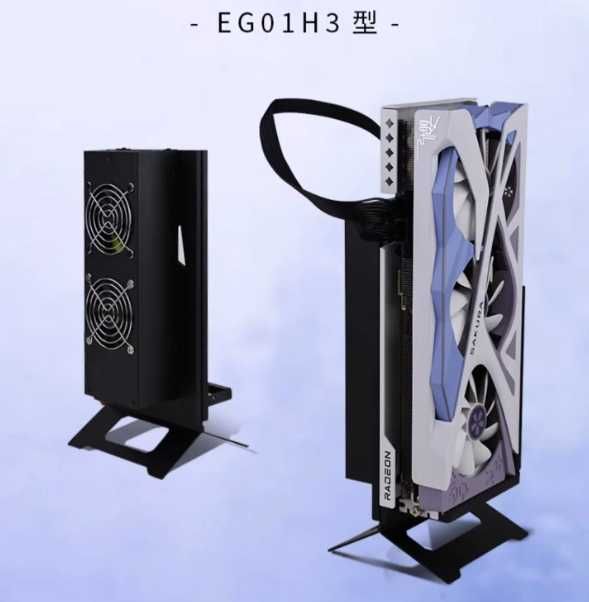 eGPU Externa EG01H3 Oculink + Fonte 800W – Suporta GPU NVIDIA GTX AMD