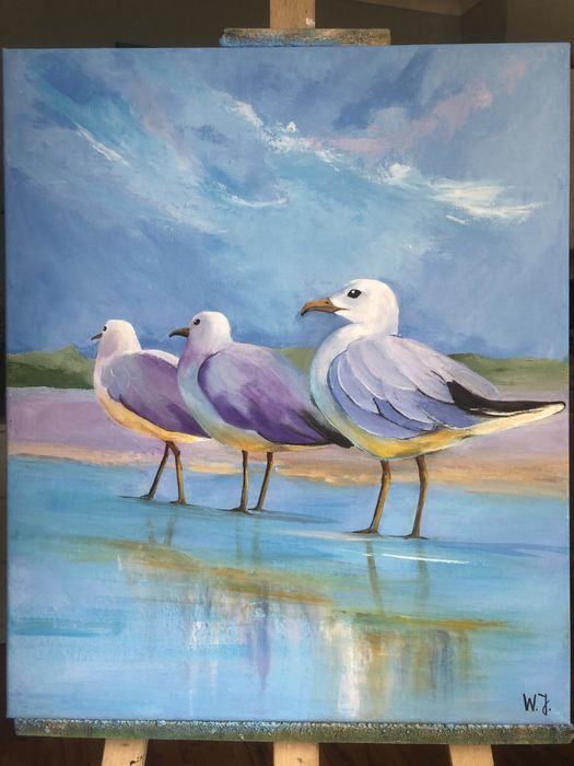 Obraz recznie malowany Mewy