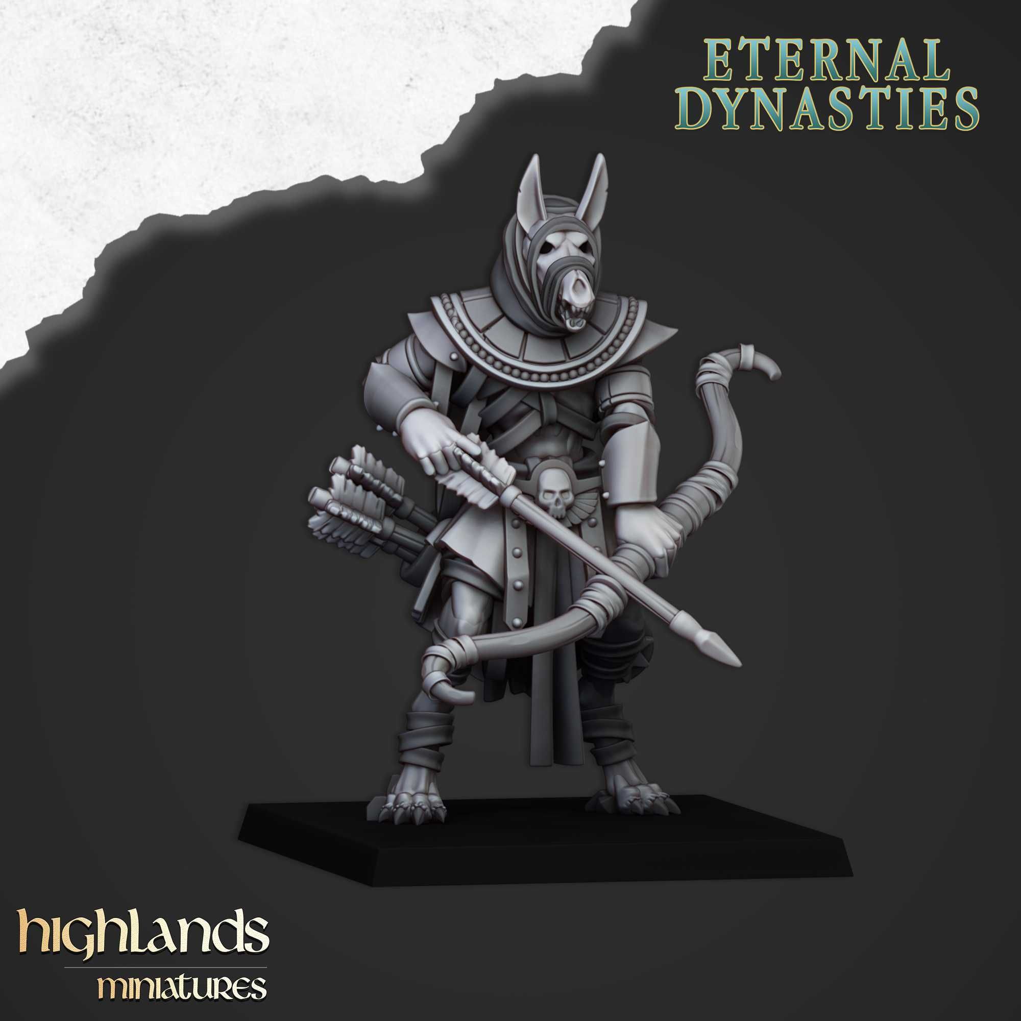 Anubis Guard with Bows / Great Weapons - WFB ToW AoS Highlands x3
