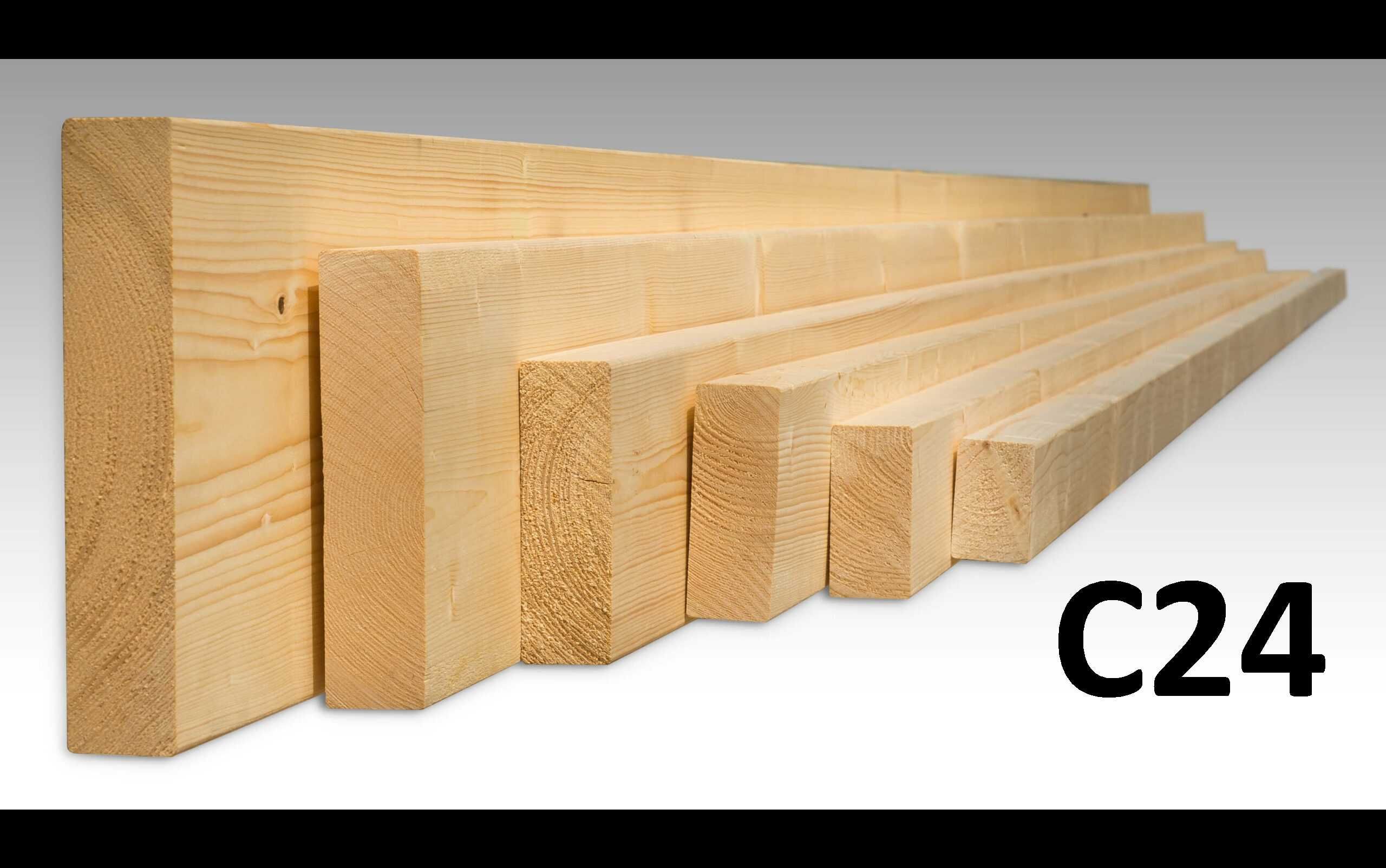 Drewno Konstrukcyjne C24 świerk skandynawski różne przekroje