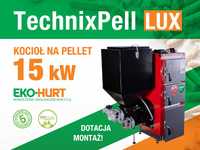 Kocioł TechnixPell Lux na pellet 15 kW - piec z dotacją - 5 klasa