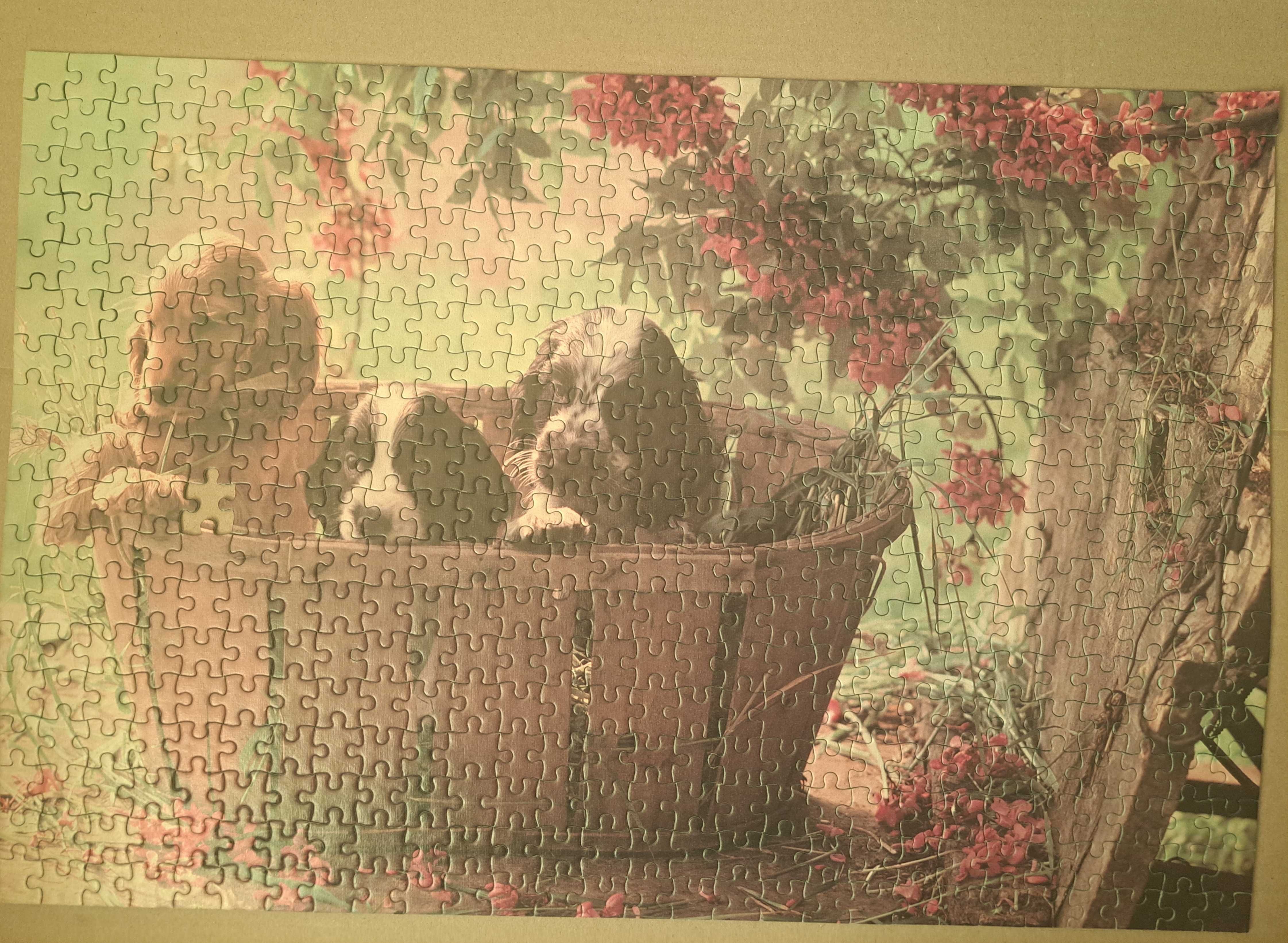 Puzzle Szczeniaki/Psy w koszyku, 500 el. MBpuzzle