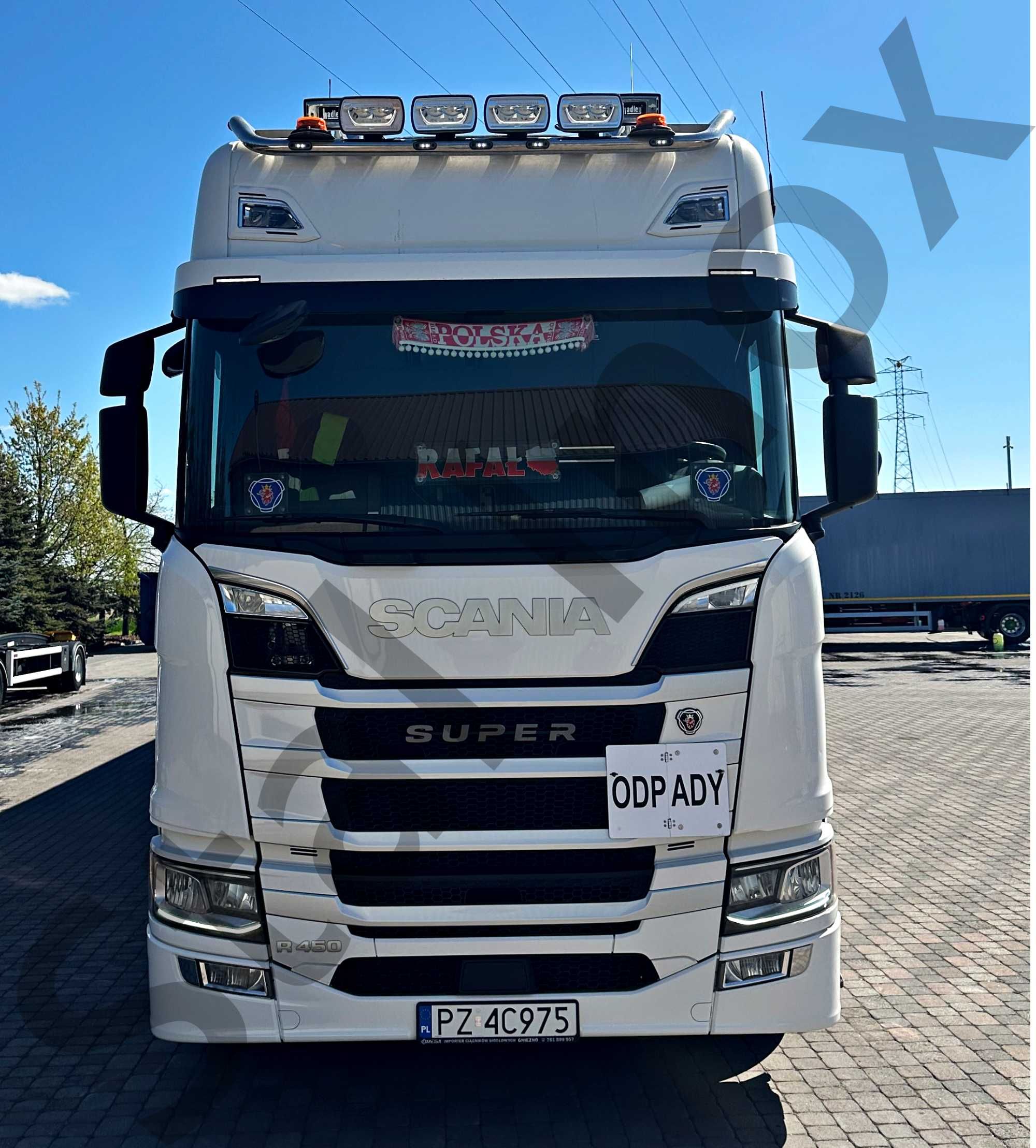 Orurowanie górne ze stali nierdzewnej Scania S / R oświetlenie led