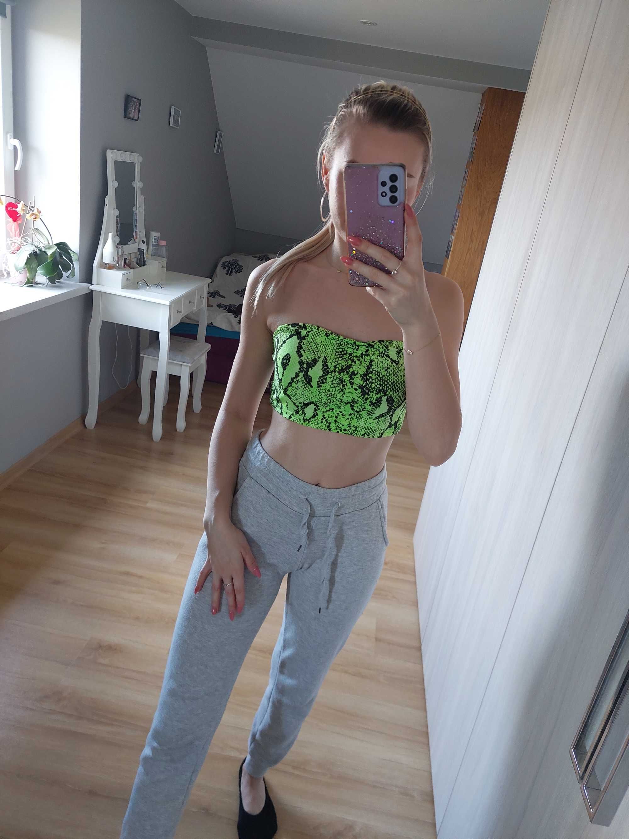 Crop top skóra węża