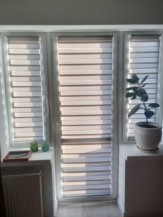 Okno 200cm x 145cm drzwi 200cm x 200cm drewniane dąb jasny białe