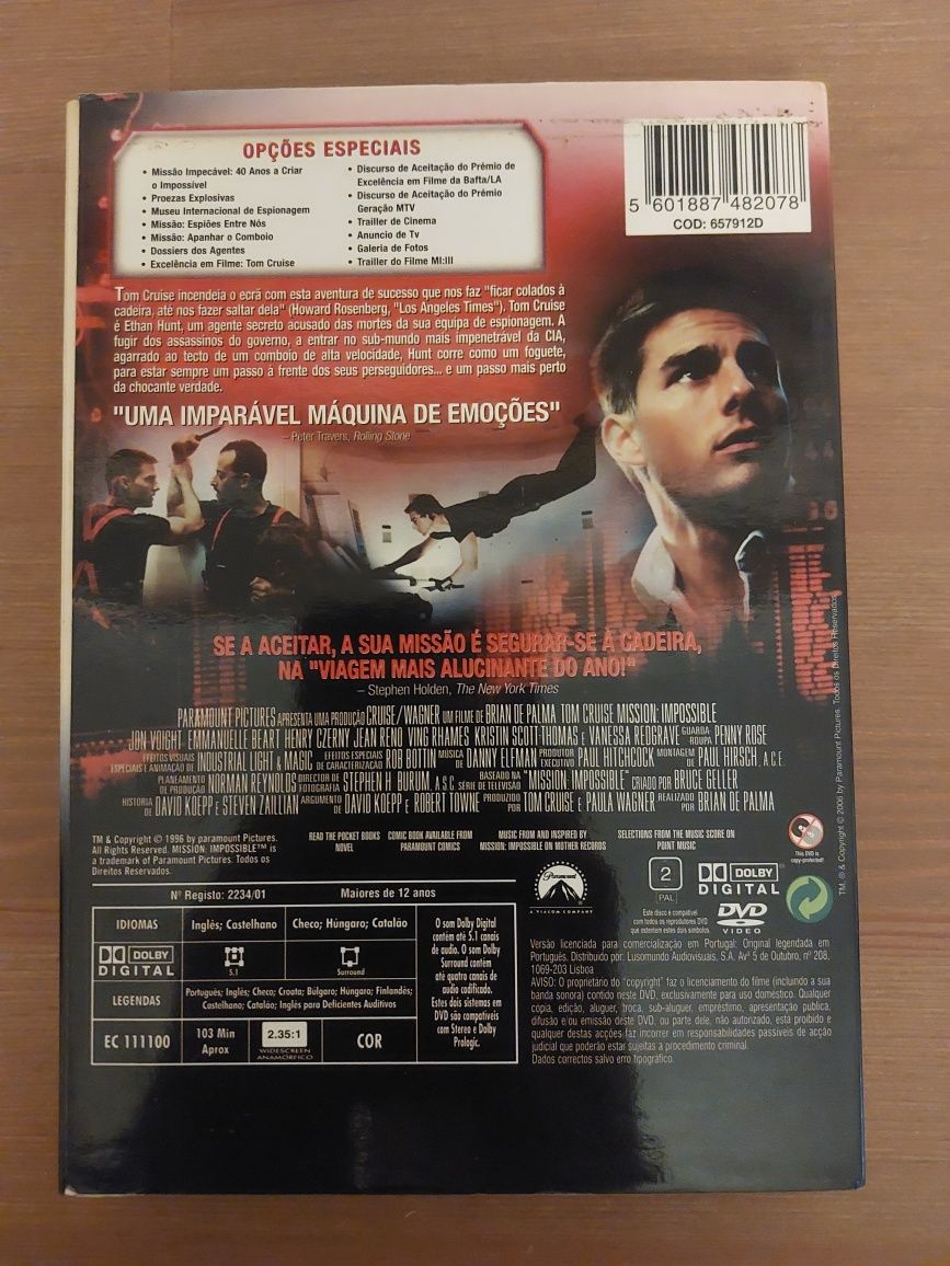 DVD " Missão Impossivel " Edição Especial 2 Discos (Opt. Estado
