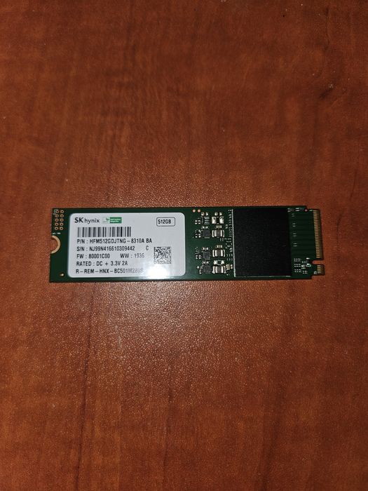 Dysk ssd nvme m2 512 GB sk hynix