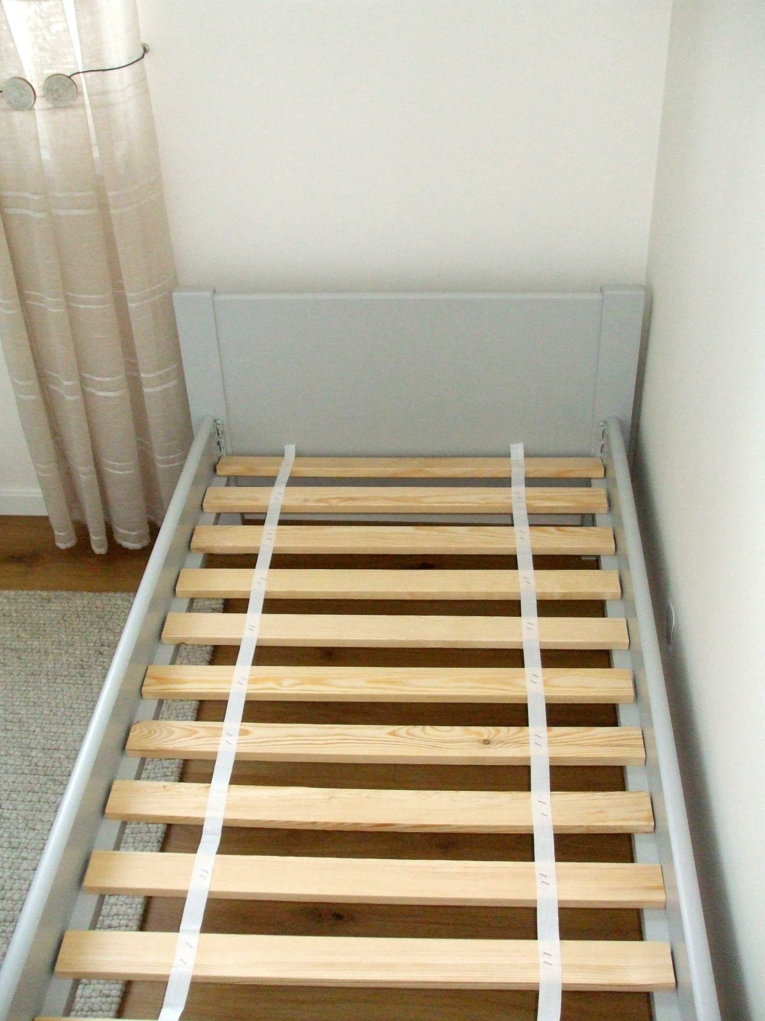 łóżko drewniane, 80x200, szare
