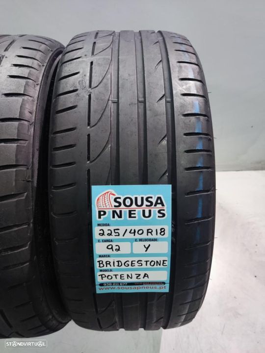 2 pneus semi novos 225-40r18 bridgestone - oferta dos portes