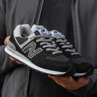 New Balance 574 Classic (36-45) чорні/сині