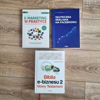 Zestaw 3 książek Biblia e-biznesu, E-marketing w praktyce,Facebook