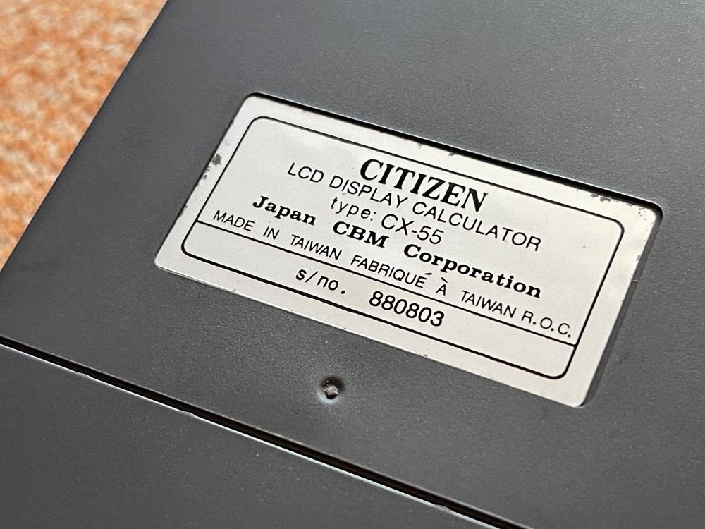 Калькулятор печатающий citizen cx 55e