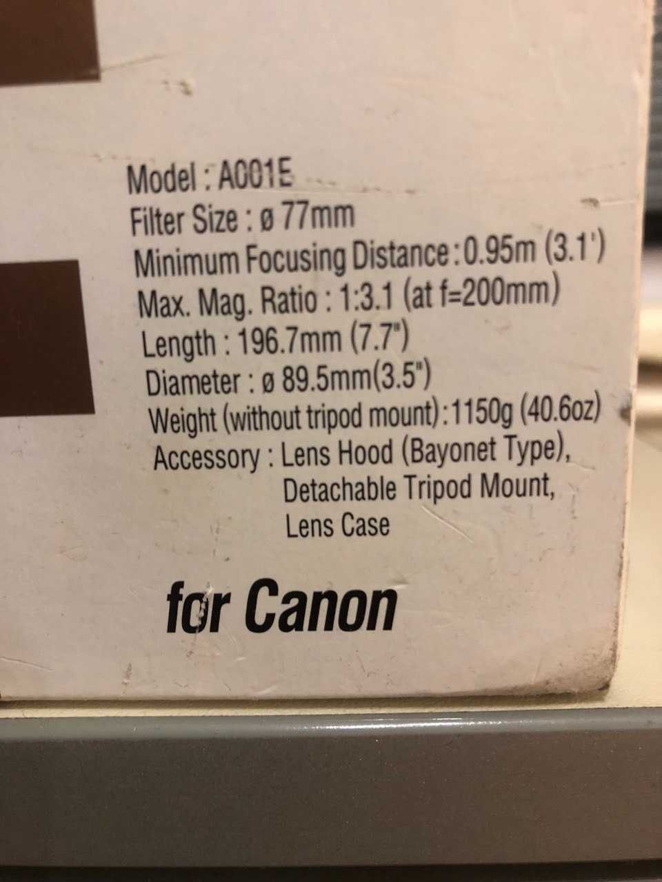 Tamron 70-200 f/2.8 Di LD (IF) Macro ! Для Canon (или обмен)
