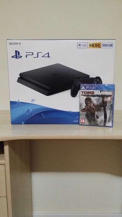 PS4 Slim 500GB + Tomb Raider Definitive Edition NOWE