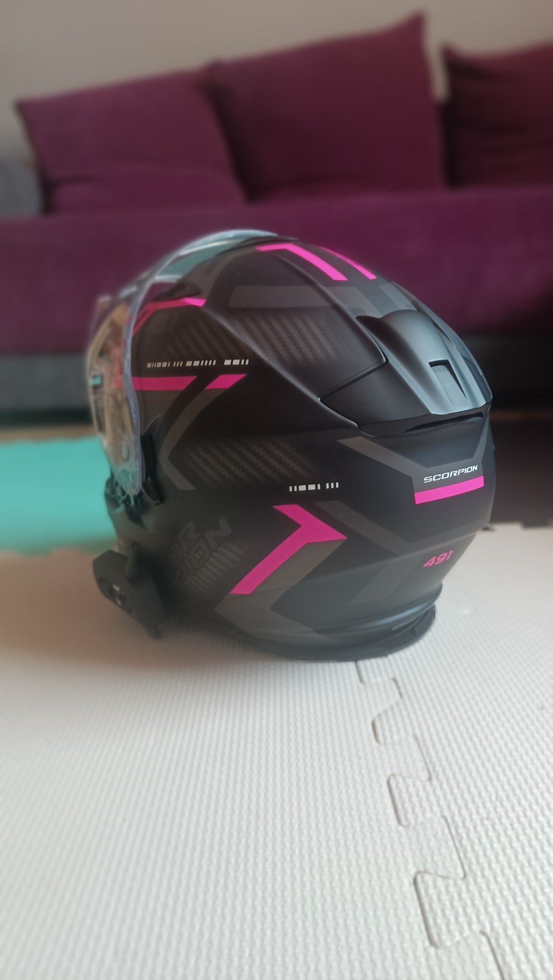 Kask damski motocyklowy Scorpion z Interkomem S