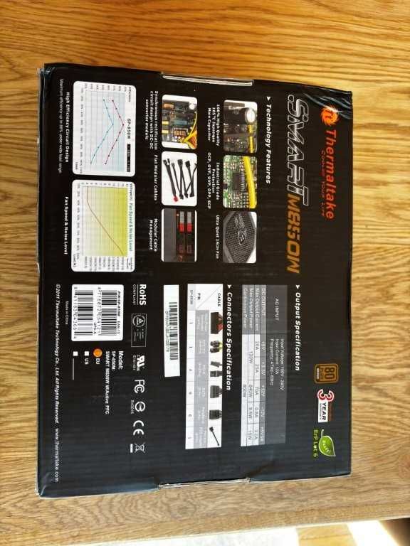 Zasilacz Thermaltake Smart 850W 80+ Bronze Modular