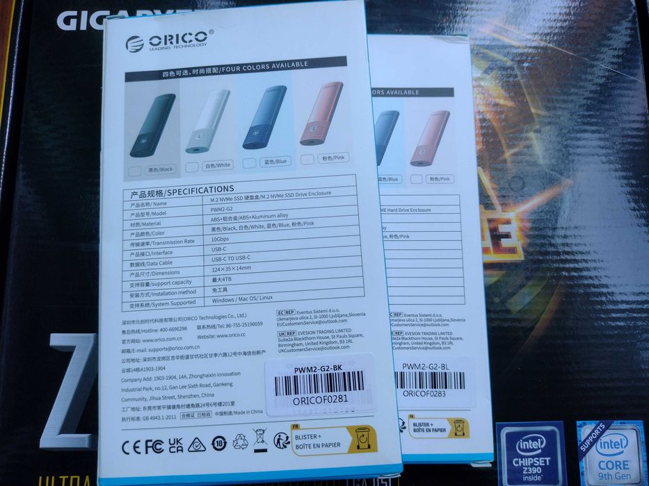 ORICO OBUDOWA M.2 NVME USB-C 10GBPS Zewnętrzna Kieszeń Na Dysk do 4TB