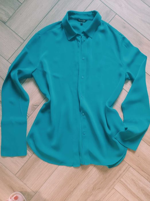Massimo Dutti bluzka koszula jedwab 38