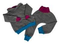 Naturalny set dres bluza spodnie  100% wełna 92 cm merino