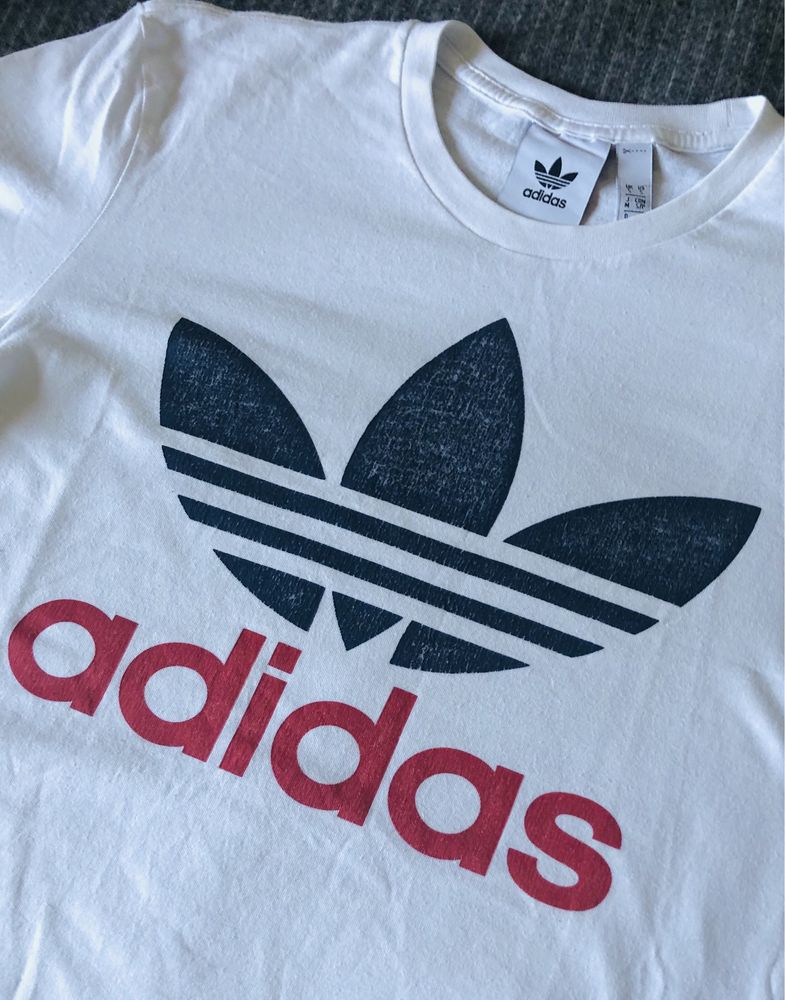 Adidas t-shirt retro koszulka S 36