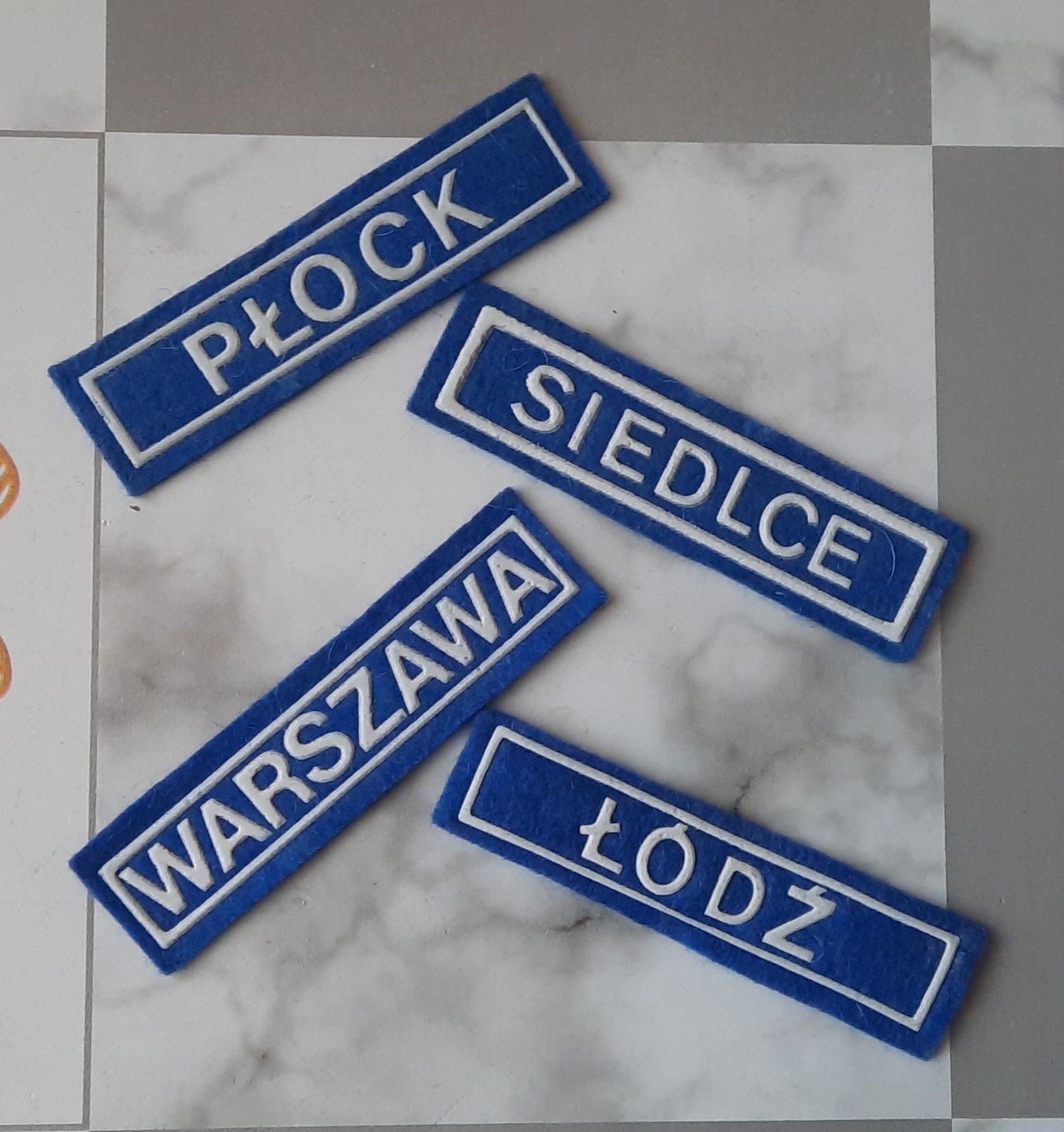 Milicja naszywki na ubrania niebieskie zomo ormo
