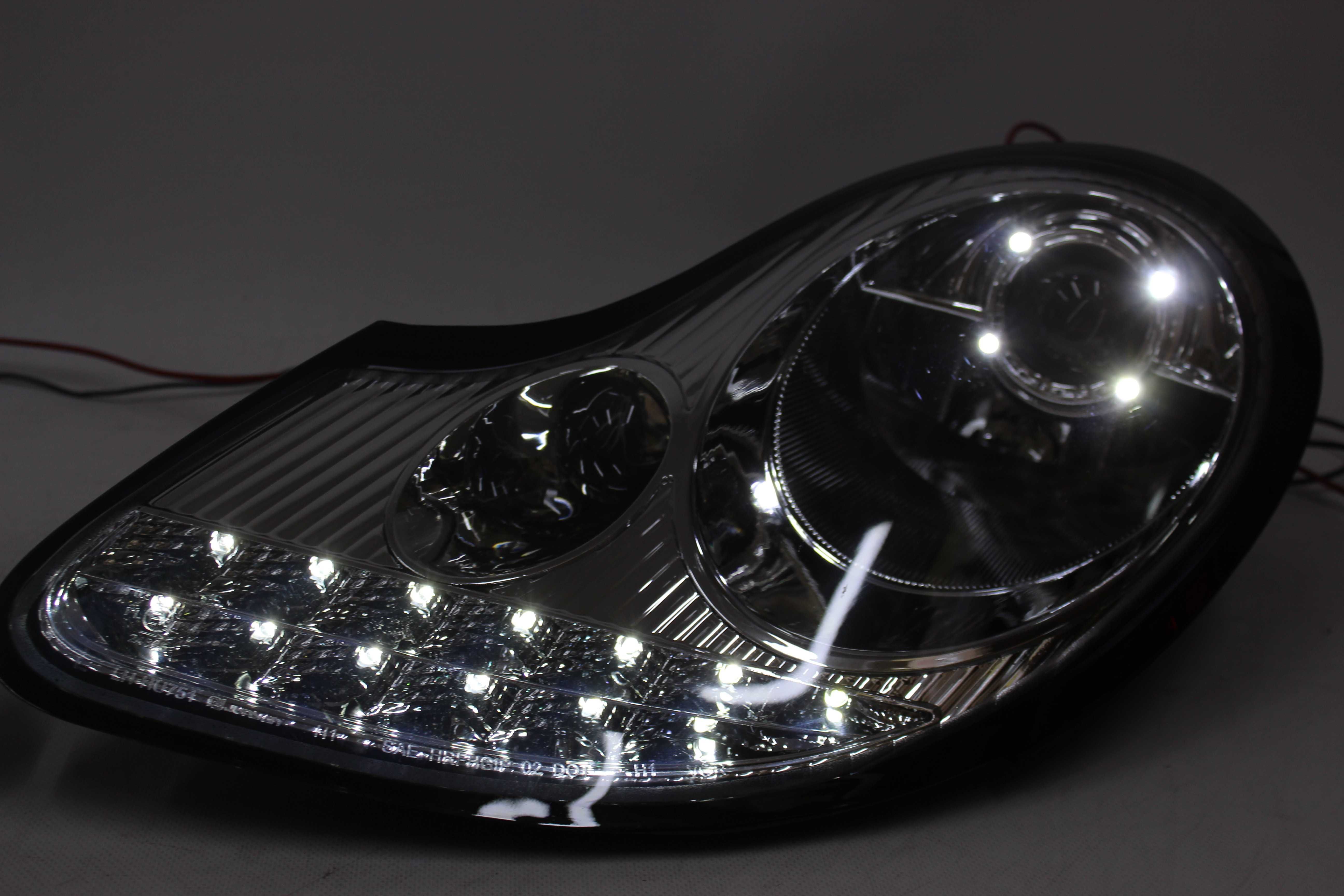 Lampy przednie przód PORSCHE BOXSTER 96-04 / 911 996 LED CHROM TUNING
