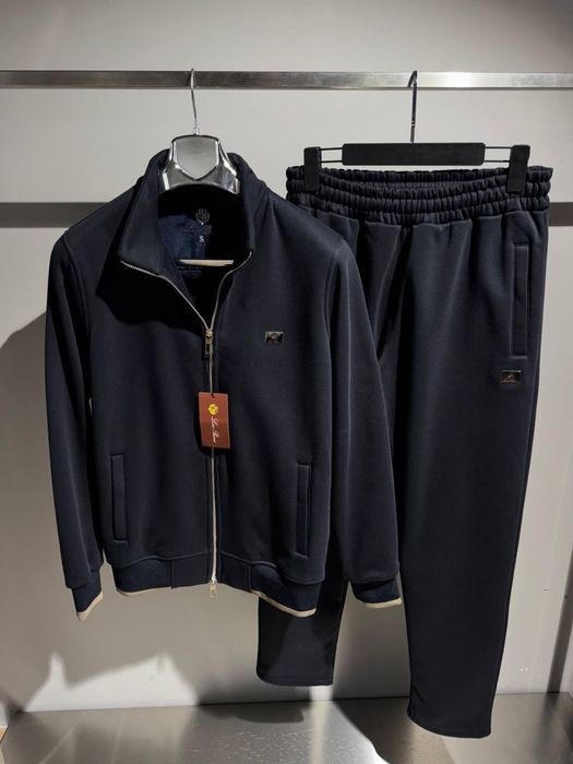 LUX Чоловічий спортивний костюм Loro Piana S,M,L,XL,2XL синій/чорний