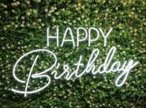 Neon napis LED „Happy Birthday”