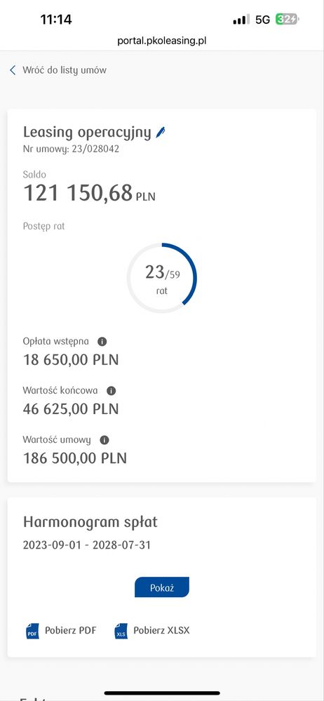 Cesja leasingu Wywrotka Bodex 42m3