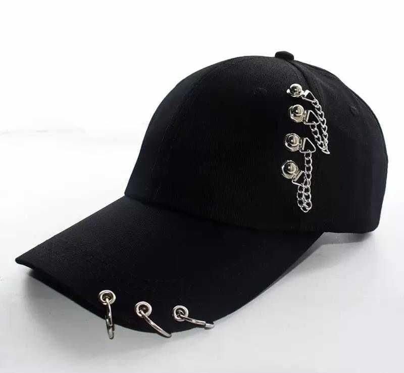 Кепка вінтажна з кільцями та ланцюжком, бейсболка snapback